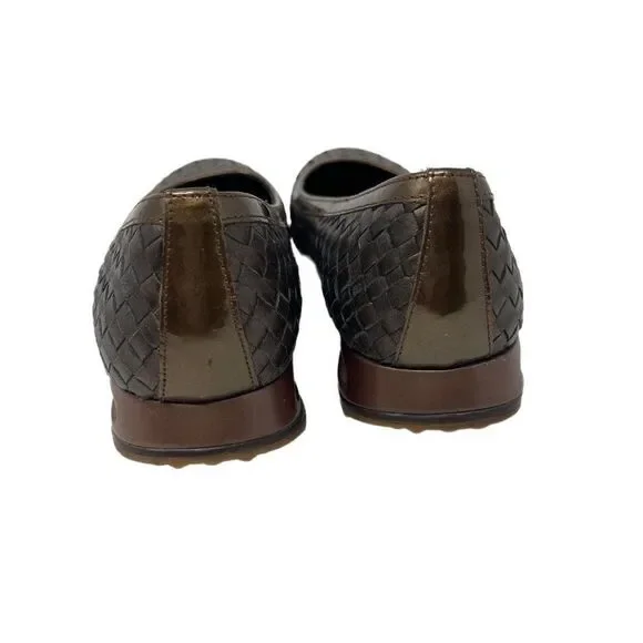 Nike Air Slip on flats US 8B BoxC Brown weaved leather Cole Haan GSeries - Picture 6 of 7